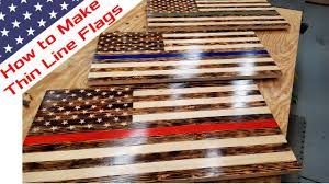 Once your flag is made and ready for the stars, find a marine emblem online and print it on a standard size piece of paper. Make Wood American Flag How To Diy Red Line Flag Youtube