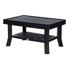 Wooden table legs tapered mid century legs coffee table legs wood table legs beech end table legs with plastic mounting plates set of 4. Supreme Vegas Contemporary Plastic Center Table For Home Office Outdoor Black Amazon In Furniture