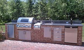 Add a chalkboard wall to the scene. Brick Outdoor Kitchen Houzz
