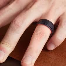 ( 4.0 ) stars out of 5 stars 4 ratings , based on 4 reviews 4 Pack Roq Silicone Men Wedding Bands Full Cycle 2 Thin Lines