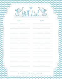 With this in mind, we have created the perfect baby shower guest list format guide. Paper Party Supplies Blue Boy Baby Shower Gift List Printable Download Blue Elephant Baby Shower Gift List Stationery