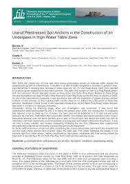 How did anchor advisors, ltd. Pdf Use Of Prestressed Soil Anchors In The Construction Of An Underpass In High Water Table Zone