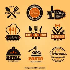 Collection Of Restaurant Badges Vector Free Download Desain Logo Bisnis Desain Logo Desain Grafis