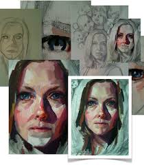 a new painting in progress and a new look for my blog