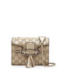 Gucci Emily Guccissima Mini Shoulder Bag Golden Beige Metallic Leather Bag Handbag New Accessorising Brand Name Designer Handbags For Carry Wear Shar Metallic Leather Bag Mini Shoulder Bag Shoulder Bag