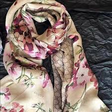 Revitalize your silk scarf by soaking it in vinegar and water. Gucci Accessories Gucci Gg Blooms Pink Silk Scarf Authentic Poshmark