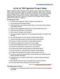 A capstone project is a culminating assignment, on which students usually work on during their final year in school or at the end of the academic program. 7 Capstone Ideas Capstone Project Ideas Projects Inquiry Learning