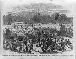 Celebration of the abolition of slavery in the District of Columbia by the colored people, in Washington, April 19, 1866 / sketched by F. Dielman. - LOC's Public Domain Archive Public Domain Search