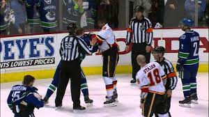 Line brawl 11 min ver. Gotta See It Flames Canucks Brawl To End Game 2 Youtube