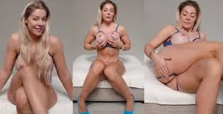 Missmiafit Nude Blue Lingerie Pussy Rubbing