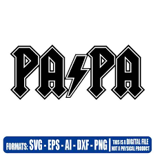 Download Papa Acdc Rock Multipurpose Svg Cut Dxf Eps Ai Cricut Silhouette Plotter Vinyl Decal Sticker Wall Decor Tshirt Vectorisvg Multipurpose Svg Dxf Eps Ai Cricut Silhouette