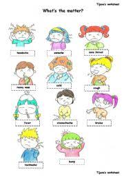 A reading packet puzzle that covers the language for some injuries and illnesses. Sickness Esl Worksheet By Mytijana