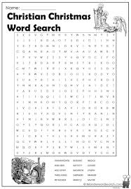 Words can be forward, backward, or at a diagonal. Christian Christmas Word Search Monster Word Search