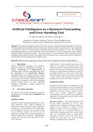 Gather information about the current state of the network using the network troubleshooting tools that you have available to you. Artificial Intelligence As A Business Forecasting And Error Handling Tool By International Journal Of Computer Science Engineering And Network Security Compusoft Issuu