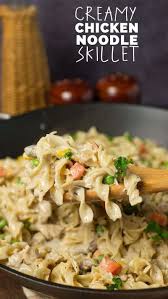Cook noodles according to package directions. Creamy Chicken Noodle Skillet Recipe