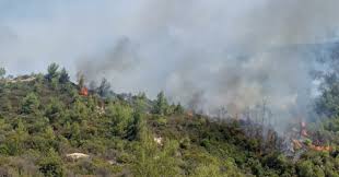 Σε ύφεση βρίσκεται, σύμφωνα με νεότερη ενημέρωση από την πυροσβεστική, η πυρκαγιά που εκδηλώθηκε το μεσημέρι κοντά σε κατοικημένη περιοχή στη σαλαμίνα, στο λόφο του αγίου νικολάου. Fdxk96sp1mxnzm
