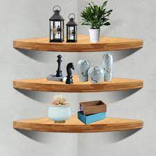 Wall shelves turn empty walls into a museum of you where you can store and show off your things. Buy Corner Shelf Wall Mount Floating Corner Shelves Storage Organizer Decor Unit For Shower Office Bedroom Bathroom Kitchen Bamboo Material Set Of 3 In Cheap Price On Alibaba Com