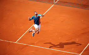 The blue hunt for the medal in tennis starts. Jo Wilfried Tsonga Does A Victory Dance After Defeating Fabio Fognini 7 5 6 4 6 4 Www Rolandgarros Com Roland Garros Jo Wilfried Tsonga Tournaments