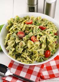 Pesto Pasta Salad With Peas Garnish With Lemon Pasta Salad Recipes Pesto Pasta Salad Recipes