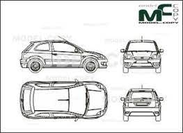 Ford Fiesta St Fiesta Sport 2005 2d Drawing Blueprints Model Copy Honda Civic Blueprints Ford Fiesta