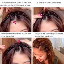 Cover your head with a shower cap or plastic wrap. 2pcs Set Fine Hair Fixed Plug Before Styling Bangs Can Stretch And Fix The Hairpin Mini Fork U Type Clip Th0157 Buy At The Price Of 0 82 In Aliexpress Com Imall Com