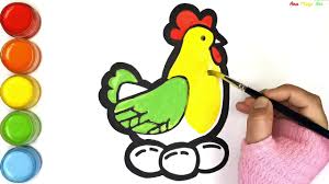 Menggambar dan mewarnai ayam menggambar ayam adalah binatang yang sering dipelihara di. Ayam Bertelur Menggambar Dan Mewarnai Untuk Anak Anak Belajar Menggambar Ara Plays Art Kid Tv Youtube