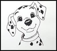 Then draw the other ear. How To Draw Disney S 101 Dalmations Cartoon Characters Drawing Tutorials Drawing How To Draw Disney S 101 Dalmations Illustrations Drawing Lessons Step By Step Techniques For Cartoons Illustrations