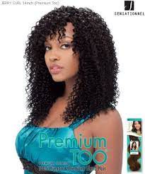 Sensationnel Premium Too Jerry Curl 12 Human Blend Weave Human Hair Weave Extensions African Hairstyles Permed Hairstyles