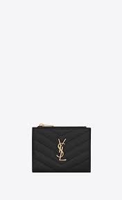 Monogramme Porte Cartes Zippe En Cuir Embosse Grain De Poudre Vue De Face Produits En Cuir Porte Monnaie Porte Carte Cuir