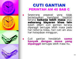 Kebenaran gantian cuti rehat melebihi 150 hari digunakan sebagai cuti rehat pada tahun persaraan. Bhg Pengurusan Sumber Manusia Kementerian Pendidikan Malaysia Ppt Download