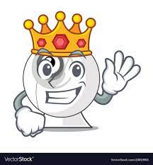 King cartoon webcam in funny that shape Royalty Free Vector