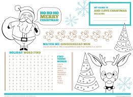 It is a free printable christmas paper placemat that doubles as a christmas coloring page. Free Printable Christmas Activity Placemats For Kids Botanical Paperworks