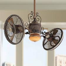 The fan and axis rotation speeds are independently controlled by the included full function wall control. 42 Minka Aire Traditional Gyro Belcaro Walnut Twin Caged Ceiling Fan 90d35 Lamps Plus