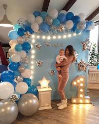 Party Ideas Baby Boy 1st Birthday Party Baby Shower Balloons Baby Boy Birthday