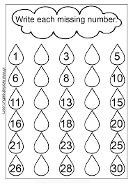 missing number worksheet april 2015