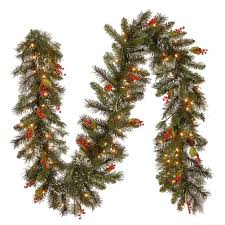 9 Wintry Pine Garland With Clear Lights 7299414 Hsn In 2020 Christmas Garland Artificial Christmas Garland Outdoor Garland