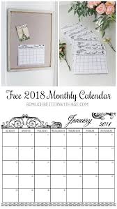 Free 2018 Monthly Calendar Printable In French Vintage Design Monthly Calendar Printable