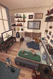 afternoon room by me imaginarysliceoflife cabin art bedroom drawing art room