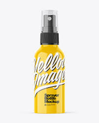 Download Glossy 120ml Spray Bottle Mockup In Bottle Mockups On Yellow Images Object Mockups PSD Mockup Templates