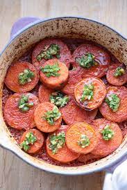 Sweet Potato In Tomato Lime And Cardamom Sauce Ottolenghi S Flavor Ever Open Sauce Recipe In 2021 Fruit And Veg Ottolenghi Recipes Sweet Potato