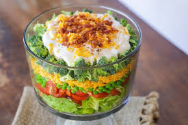 Instructions · spread the lettuce evenly in the bottom of a glass bowl. 7 Layer Salad Easy To Customize Video Lil Luna