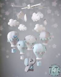 Elephant Baby Mobile Felt Baby Mobile Hot Air Balloon Mobile Felt Elephant Elephant Balloon Mobile Baby Blue Silver And Gray Mobile In 2020 Heissluftballon Baby Jungenzimmer Und Baby Kinderzimmer