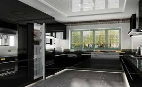 Modern kitchen floor with white and black cement tiles from mosaic factory combined with wooden flooring. 225 Modern Kitchens And 25 Contemporary Kitchen Designs In Black And White With Accent Color