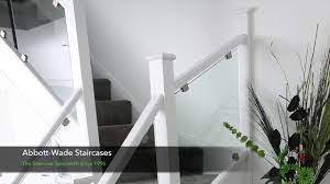 Glass stairs or glass staircases are becoming more and more common. Stunning White Staircase With Clamped Glass Balustrade Youtube