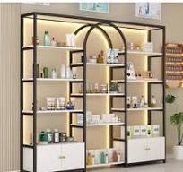 Single Side Cosmetic Store Display - Stylish & Versatile