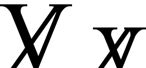 In latin, a stemless variant shape of the upsilon was borrowed in early times as v—either directly from the . V With Diagonal Stroke Wikipedia