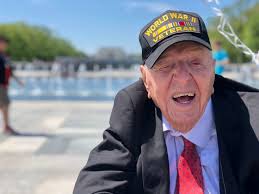 100-year-old WWII vet hits DC as part of his journey to meet people in all  50 states