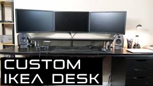 A solid baseboard and crown molding were added, so it blends perfectly with the period style of this home. My Custom Ikea Desk Setup Work Gaming Diy Youtube
