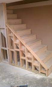 One Minor Design Change We Re Making In The Basement That We Hope Has A Big Impact Is The Changing Of The Stai Basement Stairway Building Stairs Basement Steps