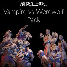 STL file Vampire vs Werewolf Pack・3D printable design to download・Cults